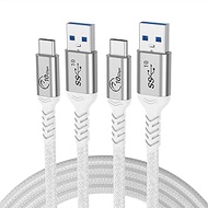 6.6ft USB C Cable 2-Pack, 60W Fast Charging USB A to Type C Cable, 10Gbps Data Sync, Compatible with
