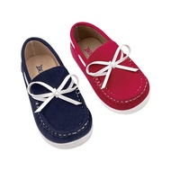 Shoes Club Bow Textured Suede Stitching Children's Lazy Blue/Peach 189-B51