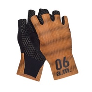 SKULL MONTON 06AM Brown Half Finger Cycling Gloves