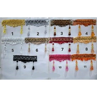 Lace Tassel Beads Curtain Accessories Curtain Fringe Tablecloth 11 meters | Curtain Fringe Lace
