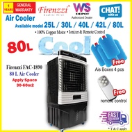 FIRENZZI FAC-1890 Extra Large Air Flow Anion Function Air Cooler 80L with Remote Control