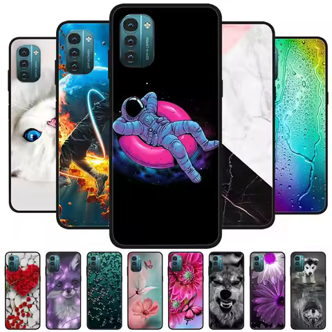 For Nokia G21 Case G11 Bumper Soft TPU Silicone Cover for Nokia G11 G21 NokiaG21 2022 TA-1418 Flower
