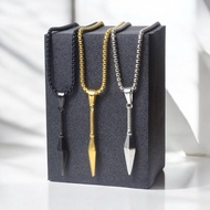 Titanium pendant necklace, end model_t0mbak, anti-rust titanium material for cool guys