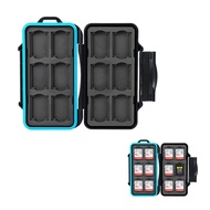 JJC 24 Slots Portable CFexpress Type A Memory Card Case SD Card Carrying Holder for Sony A7S III Camera with Inner Sponge Cushion and a Silicone Seal Ring for Good Protection ABS Material Shell