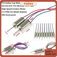 YUJINX High-Speed Coreless Motor, 412 612 614 716 720 8520 1015 1020 Multistyles DC Motor,  Metal 71