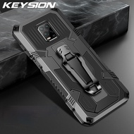 KEYSION เกราะกันกระแทกเคสสำหรับ Xiaomi Redmi Note 9 9S หมายเหตุ9 Pro Max ขาตั้งซิลิโคนสำหรับ Redmi N