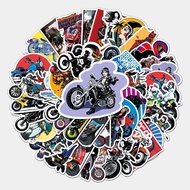 50pcs Motorcycle Non-Repetitive Stationery Box Stickers Waterproof Stickers Luggage Stickers Phone Case Stickers Handbook Stickers Water Bottle Stickers Guitar Stickers Graffiti Stickers