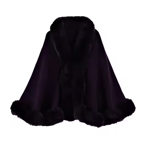 Women Winter Warm Shawl Thicken Coat Cardigan Cape Cloak Outer