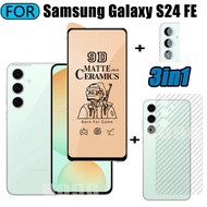 3 IN 1 Samsung Galaxy S24 FE Tempered Glass Matte Gaming Screen Protector for Samsung S24 FE Ceramic