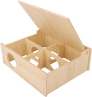 Hamster and Mouse Wooden Tunnel Cage Secret Peep Shed and Explore Hideout Flip Cover Design Hamster