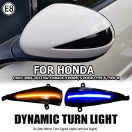 2PCS LED Dynamic Turn Signal Light for Honda Civic 8th MK8 Type-S Type-R FN 1 2 3 Mirror Indicator B