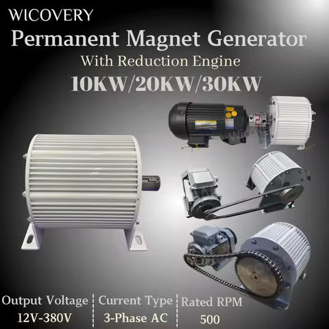 20KW 30KW Electric Alternator Generator Low RPM Motor Permanent Magnet Rare Earth Turbine 96V 110V 2