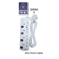 [SIRIM] 2 / 5 METER Trailing Socket Electrical Extension Wire Plug Copper Cable Palam Pencucuh Soket Penyambung Wayar