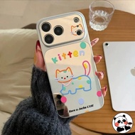Ins Style Cute Cat Mirror Phone Case For iQOO 15 Ultra 13 12 10 8 Z11 Z11X Z10 Z9 Turbo Plus Z7 Pro 