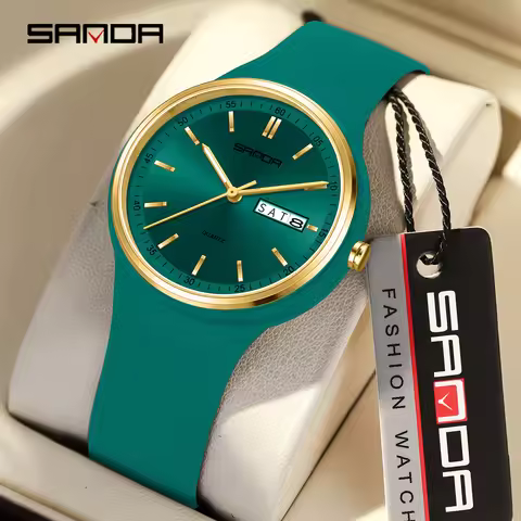 SANDA 6213 Fashion Female Student Watch Casual Simple Women's Watch Dual Calendar Elegant Female Stu