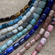 6x9mm Barrel Bead 8 Gem Apatite Amazonite  Eagle Eye Lapis Lazuli 38cm Length