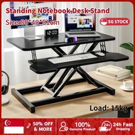 Smart Ergo Upgraded Desk Converter with hydraulic lift | Ergonomic Height Adjustable Standing table 