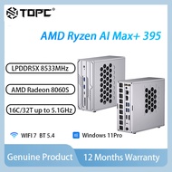 TOPC AMD Ryzen AI Max+ 395 Radeon 8060S Graphics Mini PC 128GB LPDDR5X  Dual M.2 2280 Office Compute