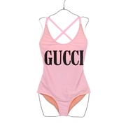 【二手】Gucci GUCCI 附Logo連身泳衣，泳裝 501899，粉紅尼龍泳衣，女款，未使用過
