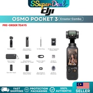 Ready Stock DJI Osmo Pocket 3 Creator Combo 4K/120fps 3 Axis Stabilized Pocket Vlog Video Camera Vlo