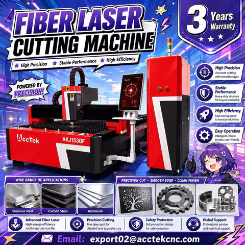 Fiber Laser Cutting Machine 1530 Size CNC Metal Sheet Cutting Stainless Steel Carbon Steel CNC Fiber