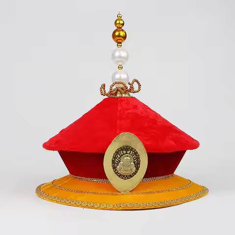 Qing Dynasty Empress Crown Hat Chinese Royal Emperor Hat Vintage Historical TV Movie Costumes Access