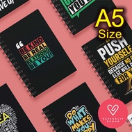 Black Edition Quotes Notebook A5 100pgs  / Journal / Buku Nota / Note Book / inspirational healing m