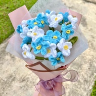 Crochet Flower Forget Me Not Bouquet ️