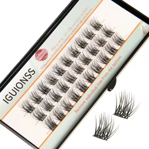 IGUIONSS Lash Clusters DIY Eyelash Extensions 36 Clusters Lashes 10-16mm 3 Styles C D Curl Individua