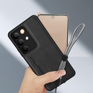 2 in 1 Case hp Realme C85 5G RMX5253 Premium Leather Casing with 9H Protector Ceramic Anti-Scratch a