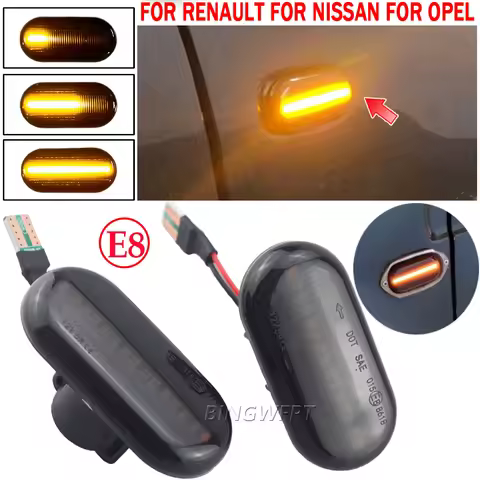 For Renault Clio 1 2 KANGOO MEGANE ESPACE TWINGO MASTER LED Dynamic Side Indicator Marker Signal Lig