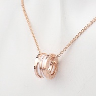 【Pawnable】 Bv Bzero1 Hollow White Ceramic Necklace 750 Rose Gold