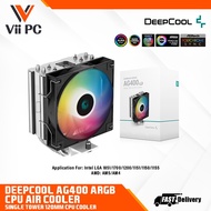 DeepCool AG400 BLACK ARGB single tower 120mm CPU cooler Intel LGA1851/1700/1200/1151/1150/1155AMDAM5