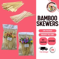 Colourful Bamboo Sticks/ Bamboo BBQ Skewers/Oden Stick Skewers/Bread Sticks/Sandwich Sticks/Bamboo S