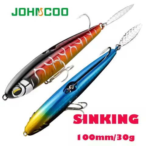 JOHNCOO Sinking Fishing Lure 85S 100S Pencil 85mm 25g 100mm 30g Max 90m Long Casting pencil Saltwate