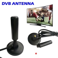 TV Antenna DVB-T DVB-T2 HDTV Aerial Big Magnetic Base 200 Miles Range Indoor Free 1080P 4K Freeview 1.5 Meter Coax Cable