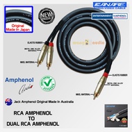 made in japan - audio cable speaker cable/ 1x RCA AMPHENOL to 2x RCA AMPHENOL - WANG