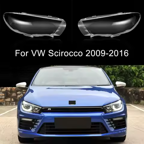Pair For VW Volkswagen Scirocco 2009-2016 Car Headlight Cover Lens Lampshade Head Light Caps Lamp Sh