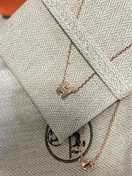 Hermes mini pop H項鏈  頸鏈 奶茶色