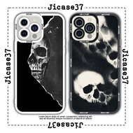 JM Case Square Edge iphone Case Skull Pattern 6plus/6s/6splus/7/7plus/8/8plus/x/xs/11/12/pro/max/plu