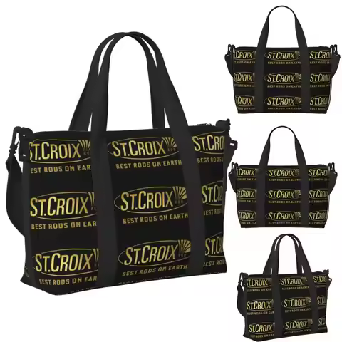 Custom Life Love St Croix Merch Beach Travel Bag Large Capacity Tote Bags for Gym Sport Women Shoppi
