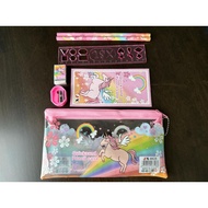 Unicorn stationary set back to school pencil case unicorn pencil case 7 piece set pencil box unicorn note ruler pencil