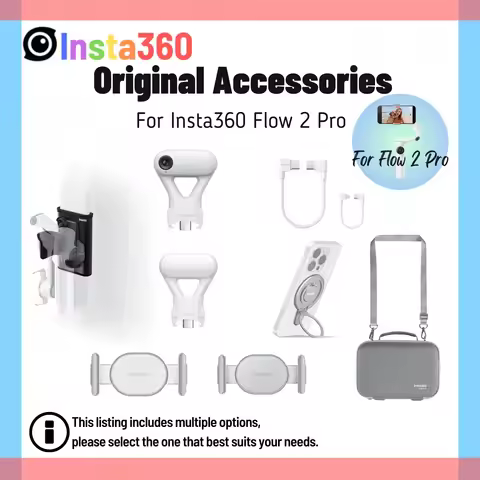 Insta360 Flow 2 Pro Accessories Collection Magnetic Phone Clamp Mount AI Tracker Backpack Clip Spotl