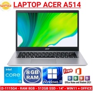 LAPTOP ACER A514-54 i3-1115G4/RAM 8GB/SSD 512GB/14"/WIN10 + OFFICE