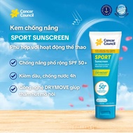 Kem chống nắng thể thao Cancer Council Sport Sunscreen Dry Touch & Sweat Resistant Lotion SPF50+ 110