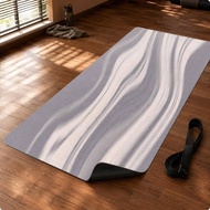 Marbled Exercise Mat Mat Dark Underside Exercise Mat Mat with Strap Fitness Gear Contrast Design Exe