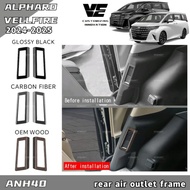 toyota alphard vellfire anh40 car rear outlet frame cover garnish accessories skhongauto