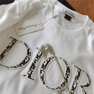 [Label+Tag] DIOR1 Pin Embroidery Cloth Stickers And Counters Quality Men's And Women's Same T-shirt
