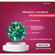 58-shaped Moissanite artificial diamond cut in size from 4mm to 5.4mm in Green color - with GRA insp