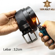 Men's Genuine Leather Belt/ Men's Leather Belt/ Genuine Leather Buckle Garut Leather Belt